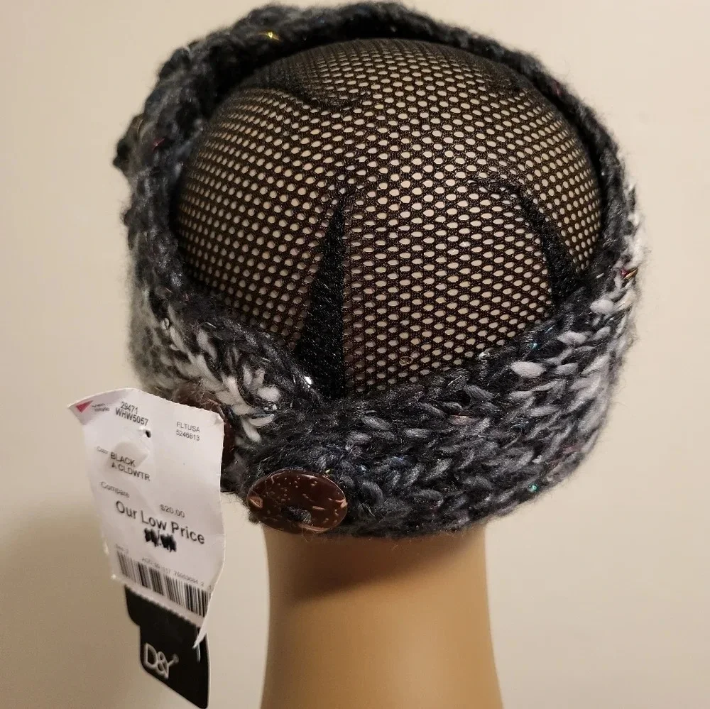 Hand Knit Headwrap Crochet Headband w/Flower
